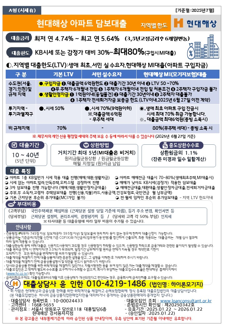 현대해상 아파트담보대출
아파트담보대출
현대해상 아파트대출
보험사 아파트대출